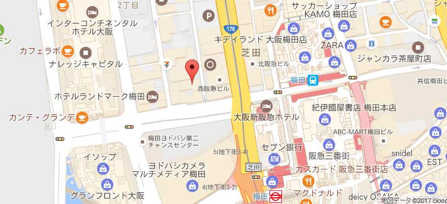 KOMEHYO梅田　地図