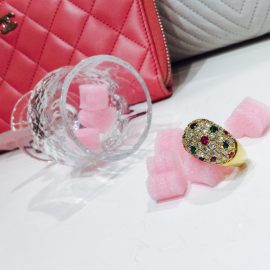 ボリュームのあるリング☆マルチカラーダイヤモンドリング☆神戸三宮店